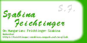 szabina feichtinger business card